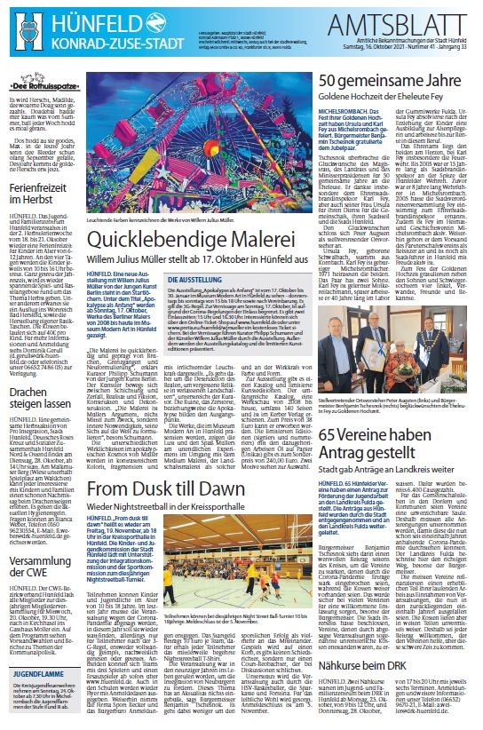Amtsblatt vom 16. Oktober 2021